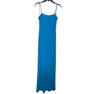 Rimini turquoise beaded beaded dress sz 8